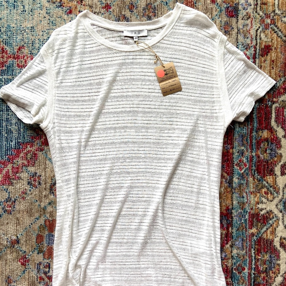 IRO White Oversized Semi Sheer T-shirt
